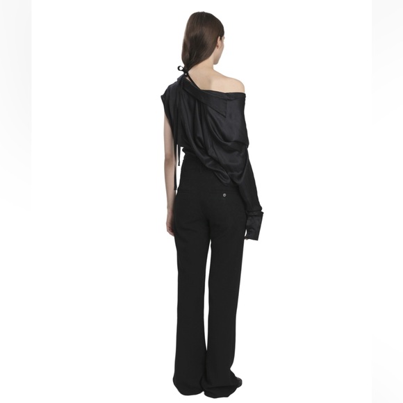 NWOT Ann Demeulemeester Nanette Black with Stitches Shirt - Picture 2 of 7